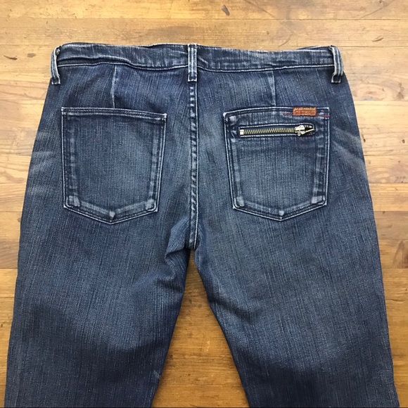 7 For All Mankind Zipper Straight Leg Jean Denim Q - Picture 7 of 8